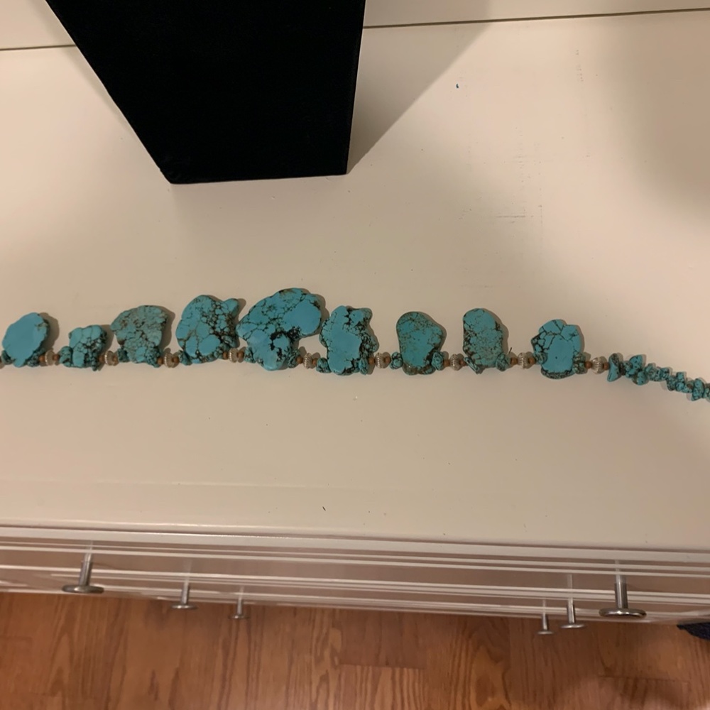 20" Statement Turquoise And Sterling Necklace - image 4